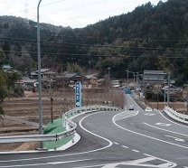 世界一のこま犬　前の道