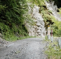 渡合温泉までの道