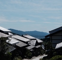 馬籠宿　中津川市街地を望む