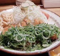 揖斐川　みや川　ネギポン酢カツ定食