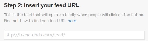 Step 2: Insert your feed URL